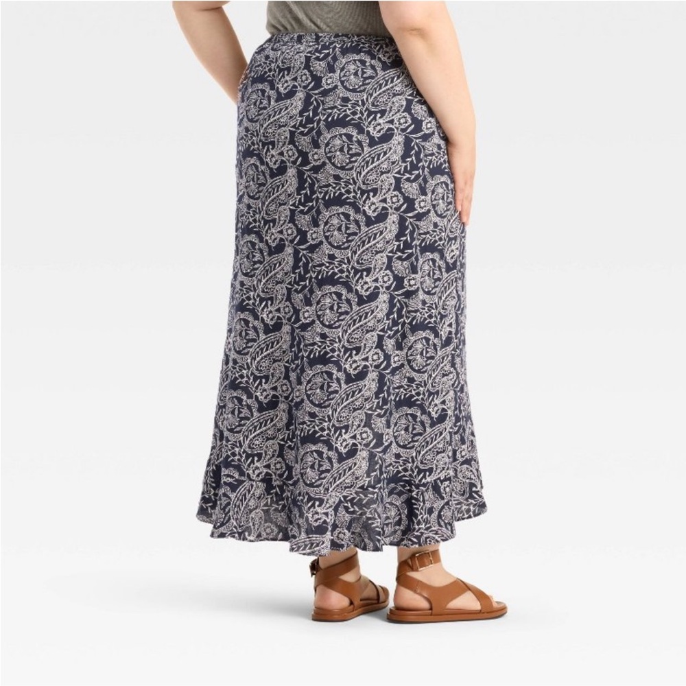 Universal Thread Ruffle Maxi Wrap Skirt - Picture 2 of 6